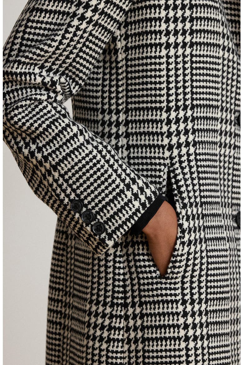 Glen Check Wool Blend Coat, Alternate, color, ENLARGED GLEN CHECK