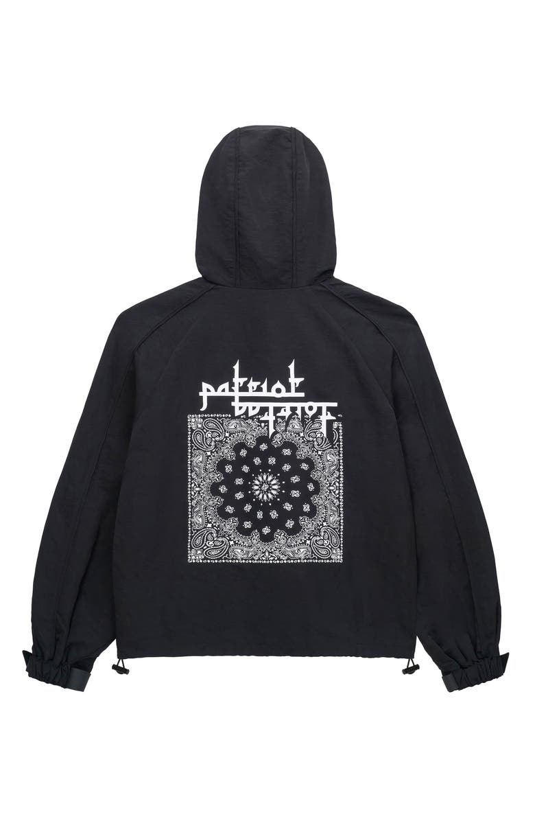 RtA Zayden Paisley Print Hooded Jacket, Alternate, color, Black Paisley