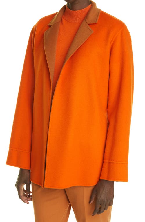 Lafayette 148 New York Lawson Reversob;e Wool & Cashmere Wrap Blazer In Brown
