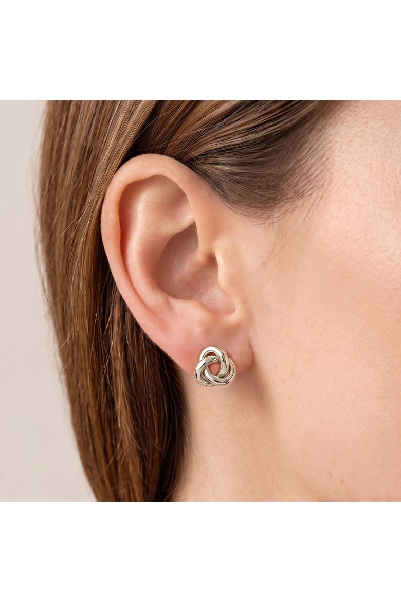 Classic Love Knot Stud Earrings, Alternate, color, Sterling Silver
