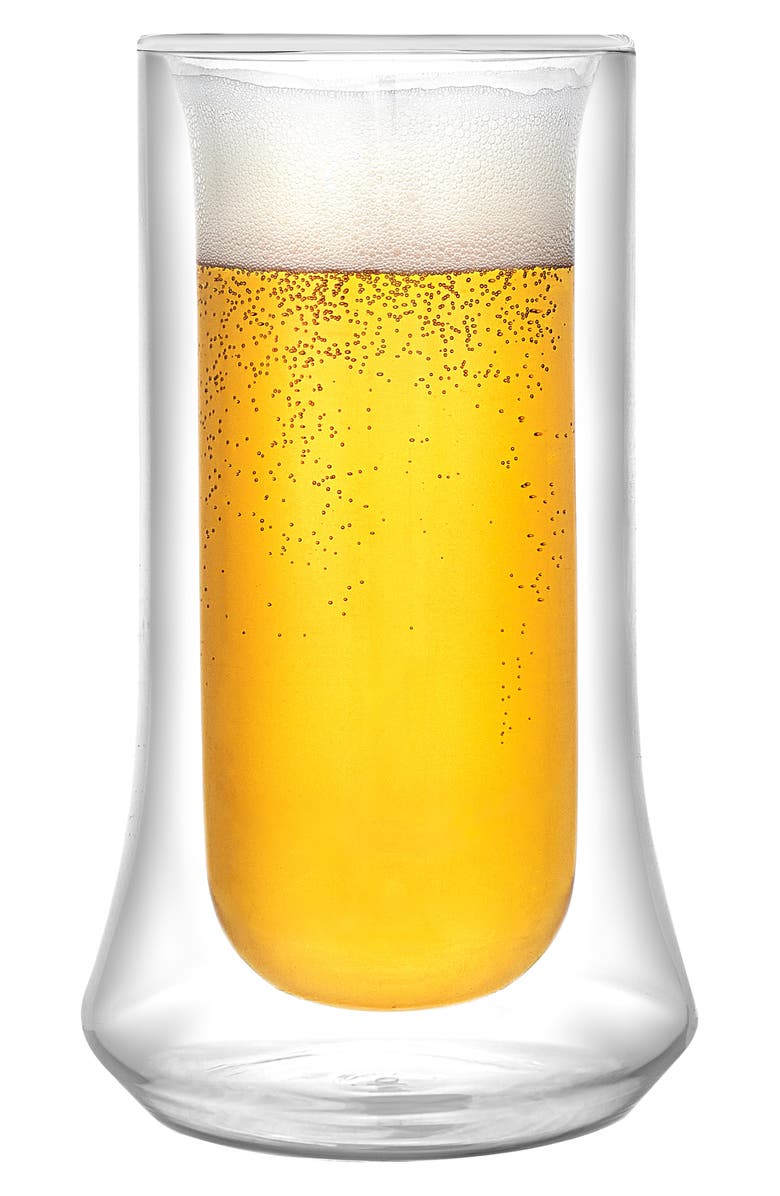 JoyJolt Set of Two Cosmos Double Wall Highball Glass, Alternate, color, Clear