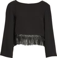 POSSE Bianca Fringe Hem Top