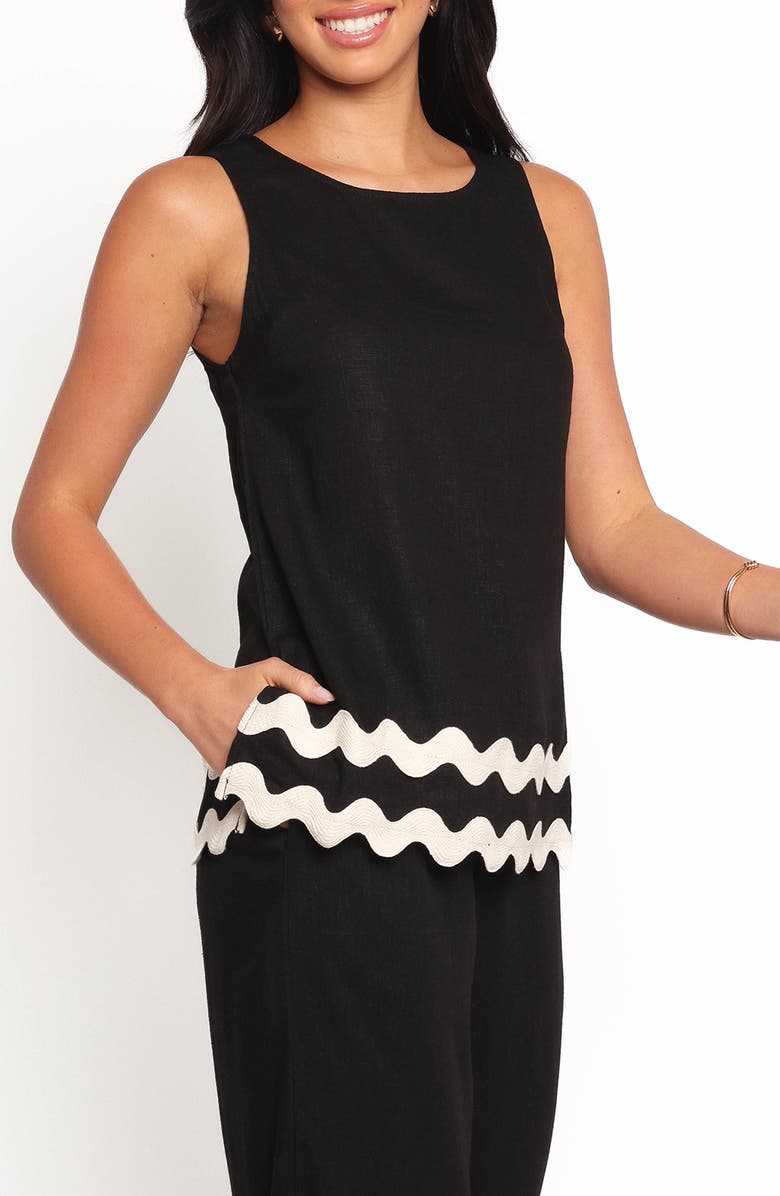 Petal & Pup Taliah Embroidered Sleeveless Top, Alternate, color, Black