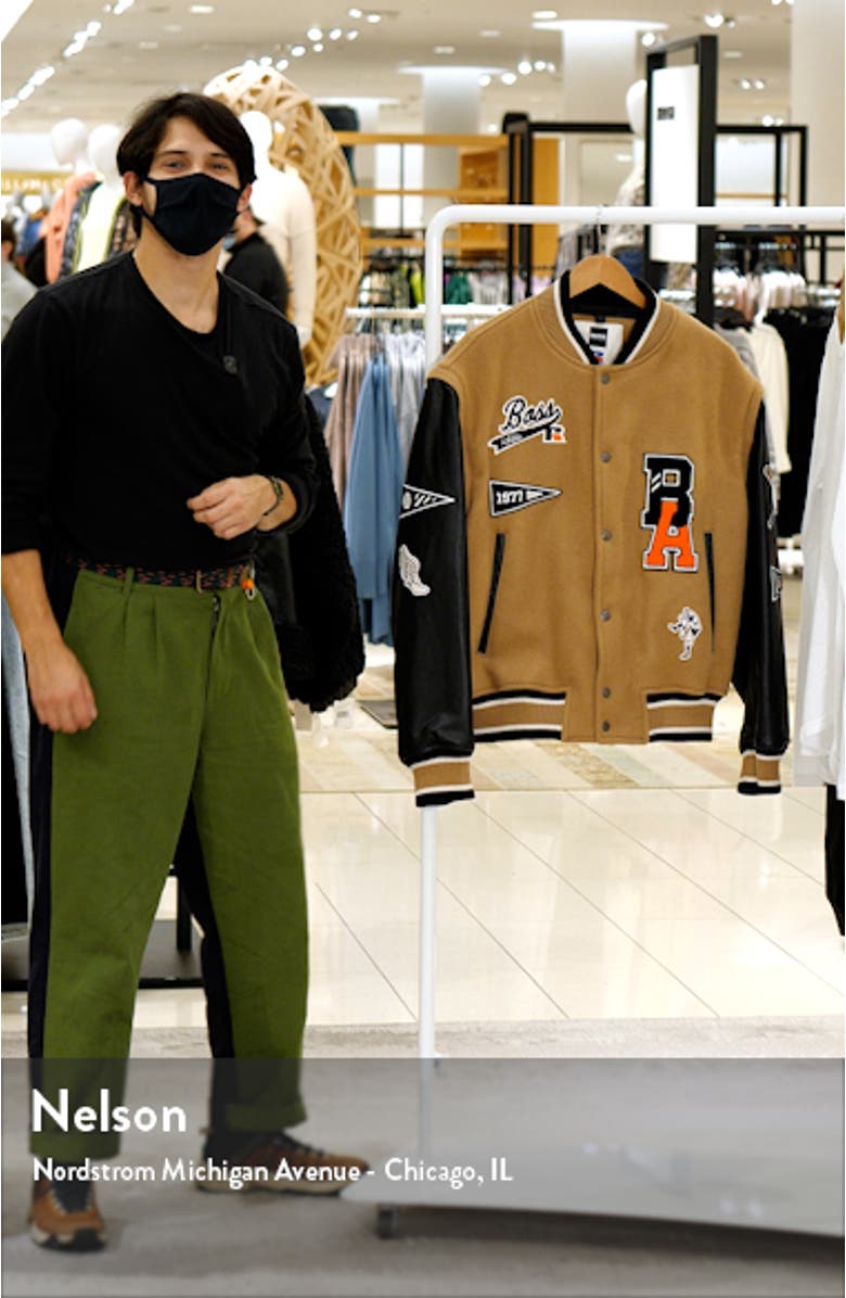 Carsity Wool Blend Bomber Jacket, sales video thumbnail