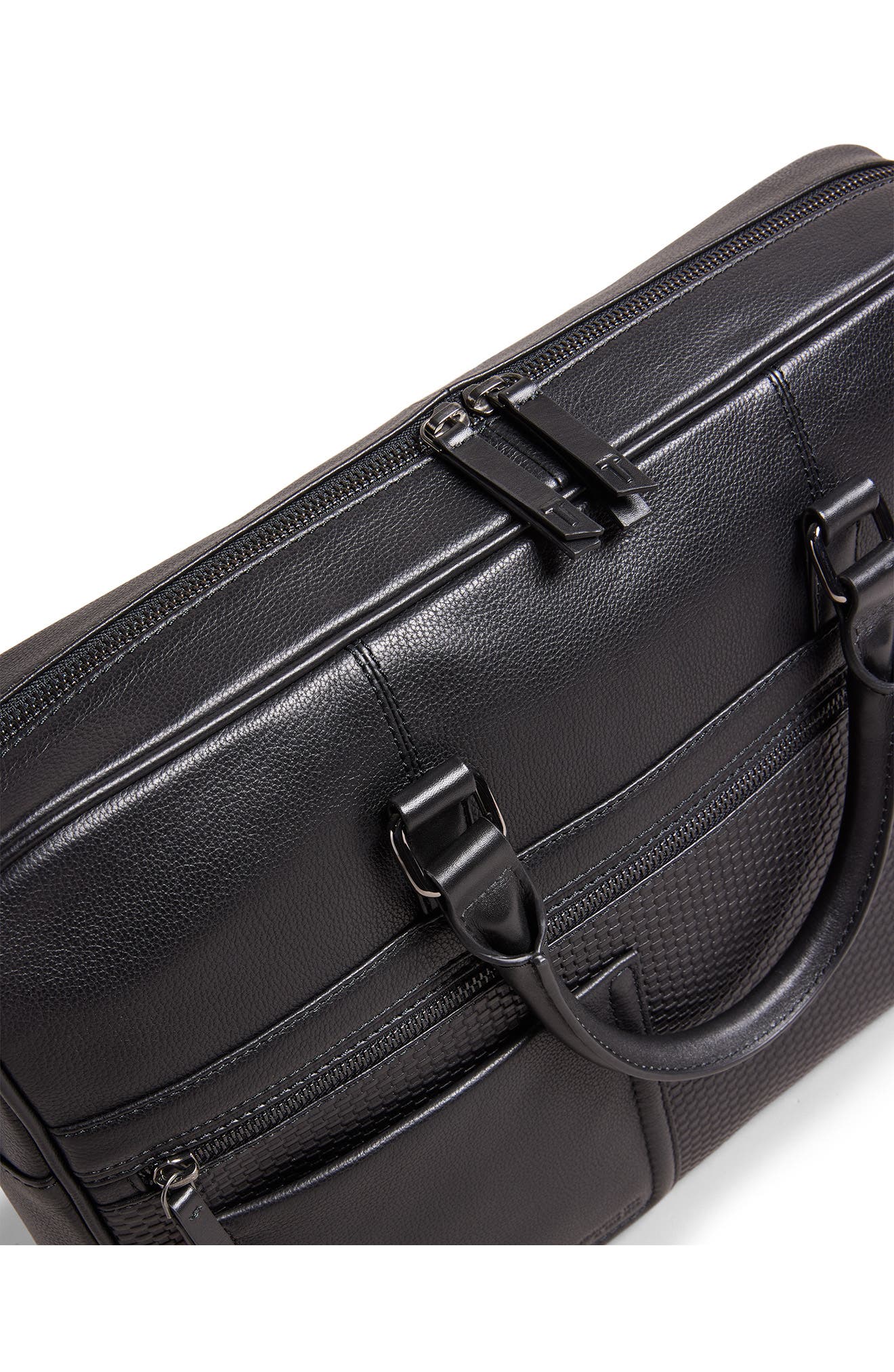 Ted Baker London Canvess Textured Leather Briefcase, Alternate, color, 