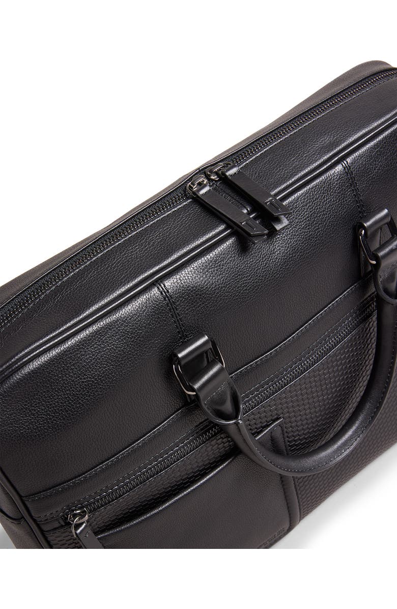 Ted Baker London Canvess Textured Leather Briefcase, Alternate, color,