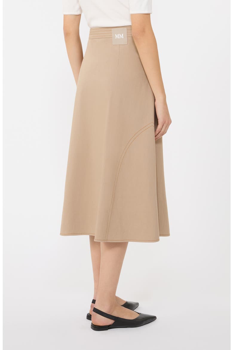 Rane Tie Waist Midi Skirt, Alternate, color, BEIGE