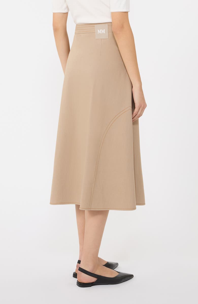 MM by Max Mara Rane Tie Waist Midi Skirt, Alternate, color, Beige