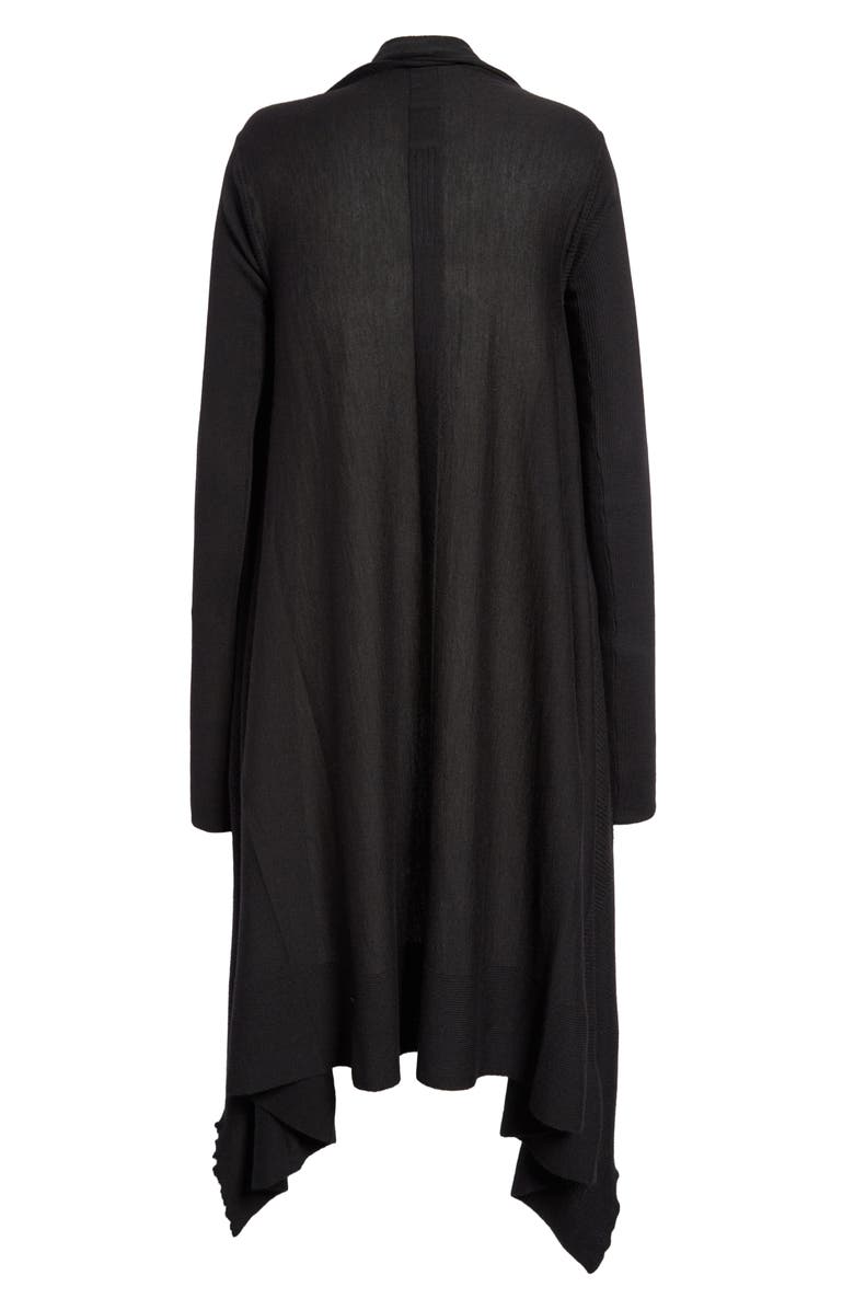 Rick Owens Longline Wool Wrap Cardigan, Alternate, color,