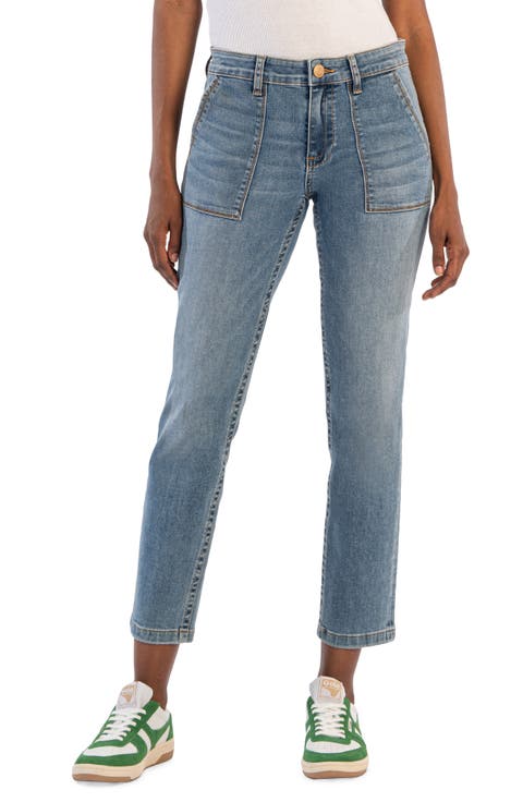 Stevie Mid Rise Straight Leg Jeans (Streamlined)
