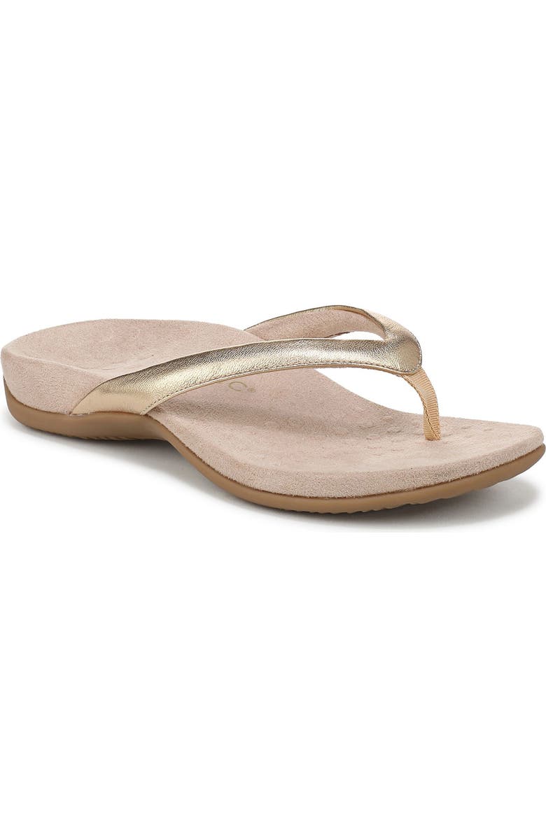 Vionic Dillon Flip Flop, Main, color, Gold