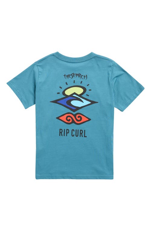Rip Curl Kids' Search Icon Graphic T-shirt In Blue