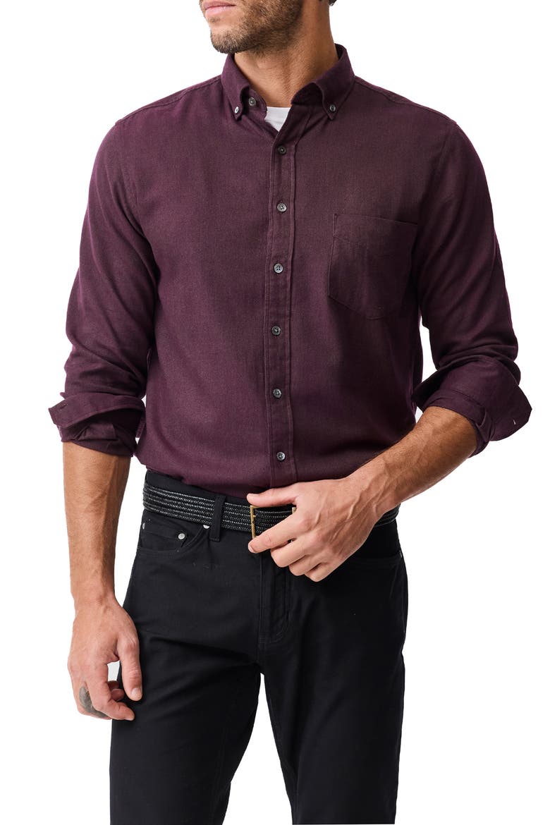 Barrhill Sports Fit Button-Down Shirt, Main, color, MULBERRY