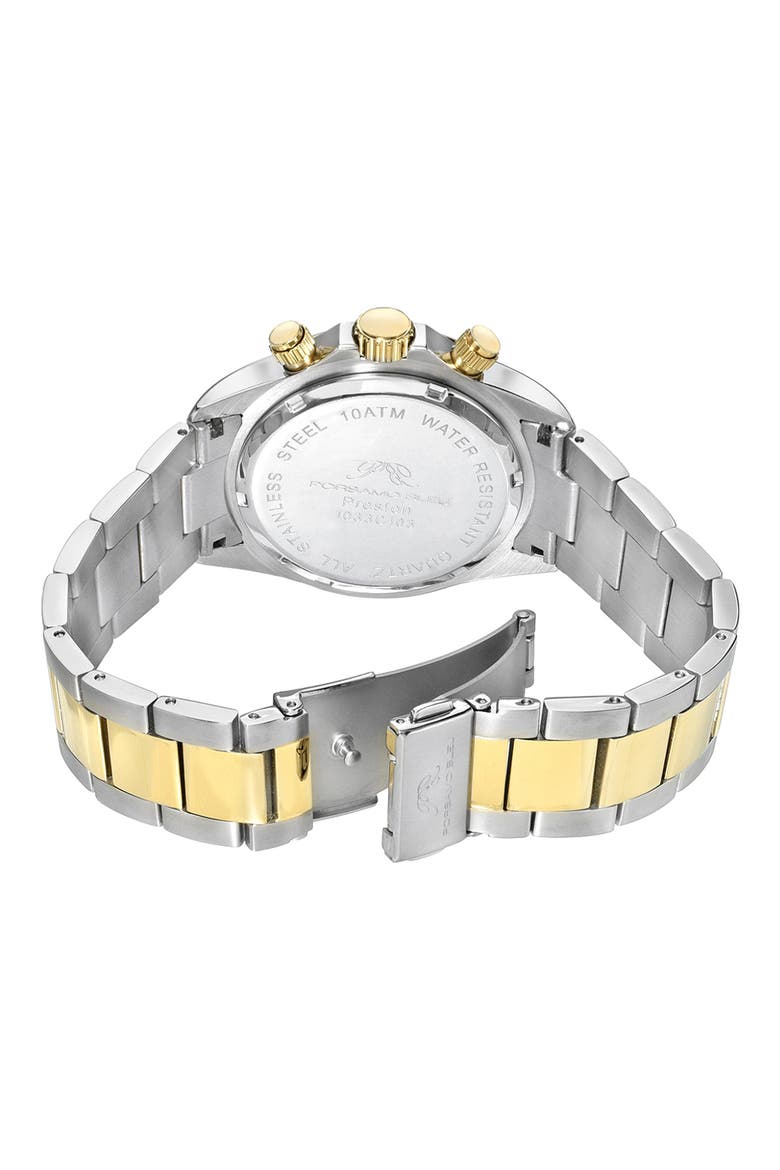 Men's Preston Multi-Function Dial Two-Tone Stainless Steel Bracelet Watch, 41mm, Alternate, color, TWO-TONE-BLEU