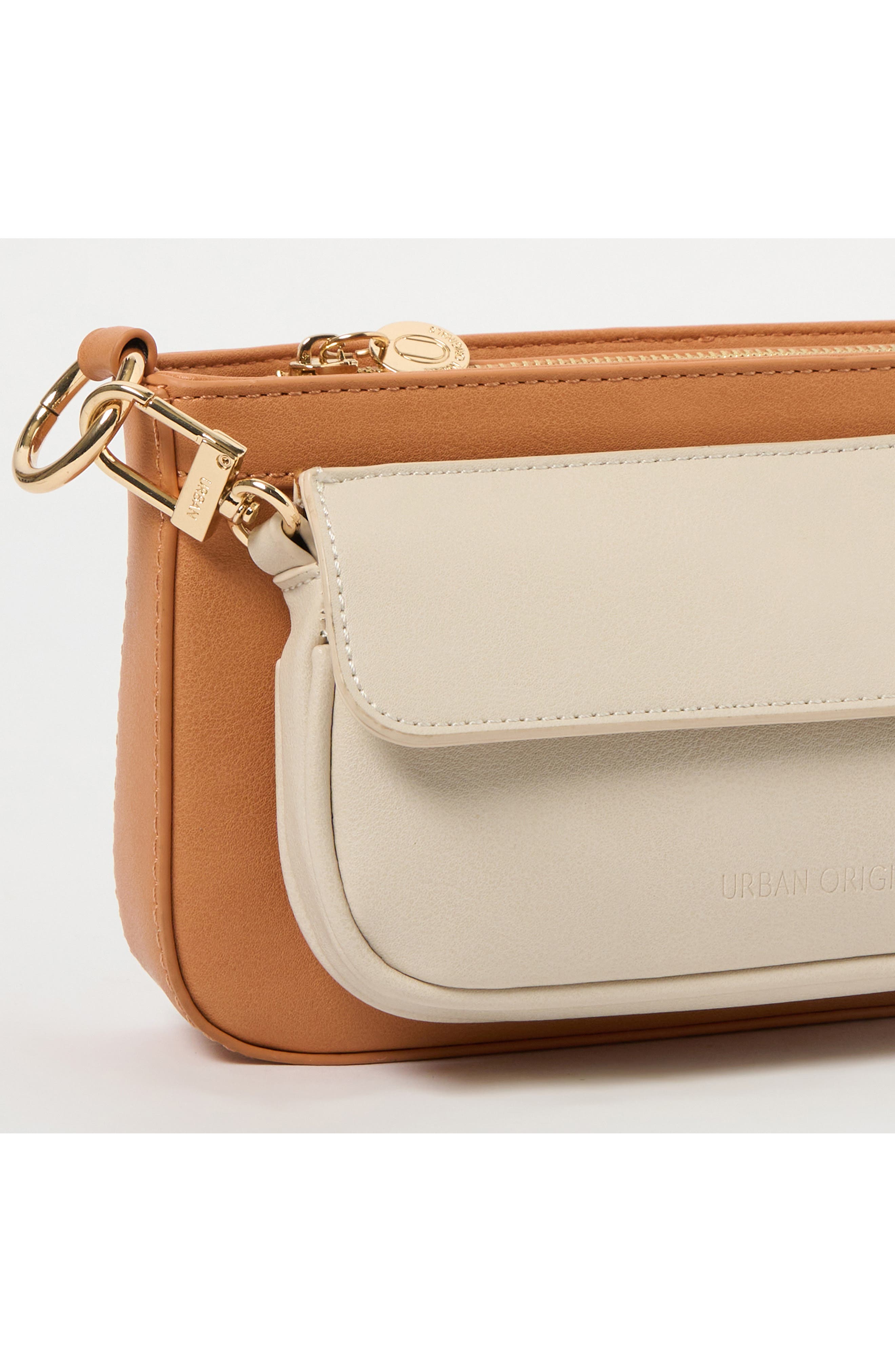Urban Originals Sunshine Vegan Leather Crossbody Bag, Alternate, color, Taupe