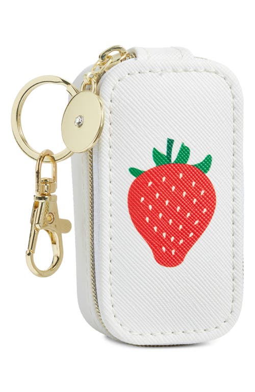 Nordstrom Mini Travel Jewelry Case Key Chain In White