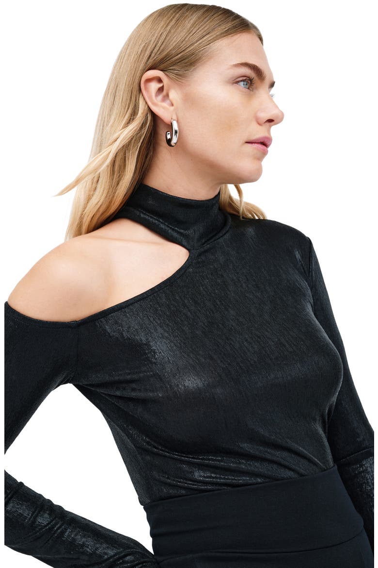 Evan Asymmetric Metallic Top, Alternate, color, ONYX