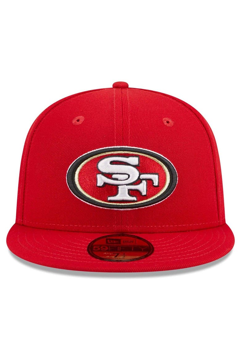 Men's New Era Scarlet San Francisco 49ers  Main Patch 59FIFTY Fitted Hat, Alternate, color, Scarlet