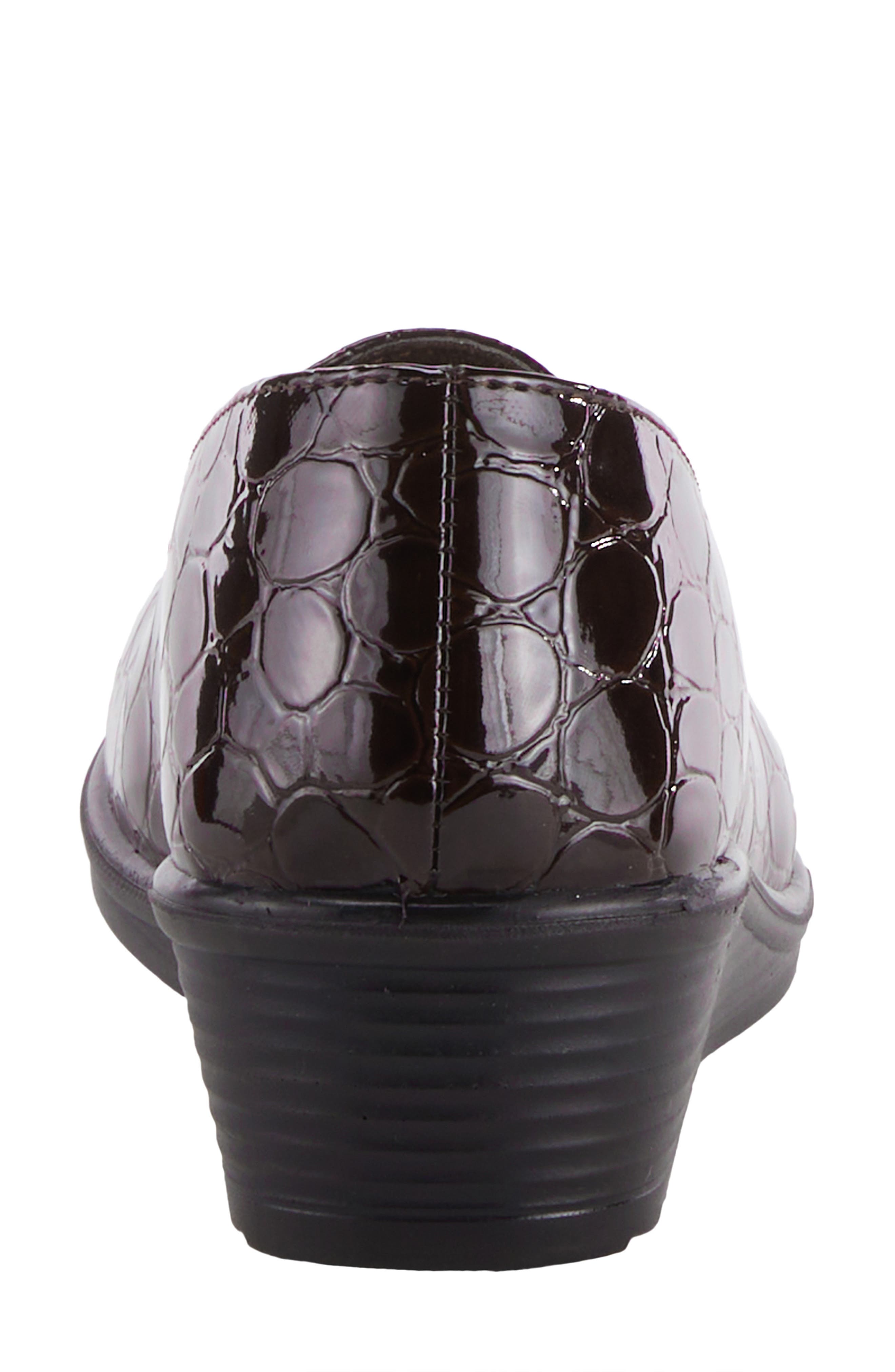 Flexus by Spring Step Biddey Wedge Loafer, Alternate, color, Dark Brown Croco