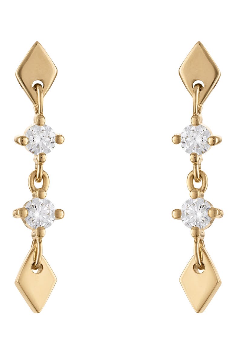 Medium Shine Diamond Drop Earrings, Main, color, DIAMOND