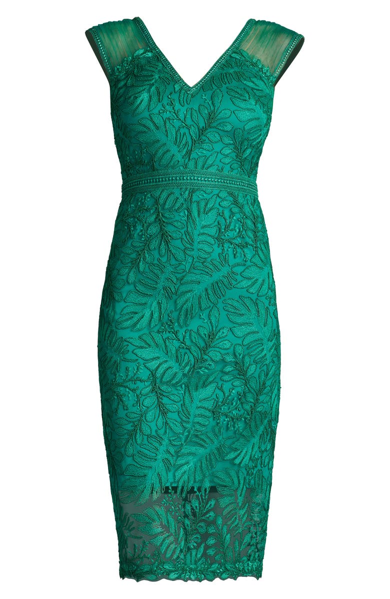 Tadashi Shoji Sleeveless Corded Lace Sheath Cocktail Dress, Alternate, color, 