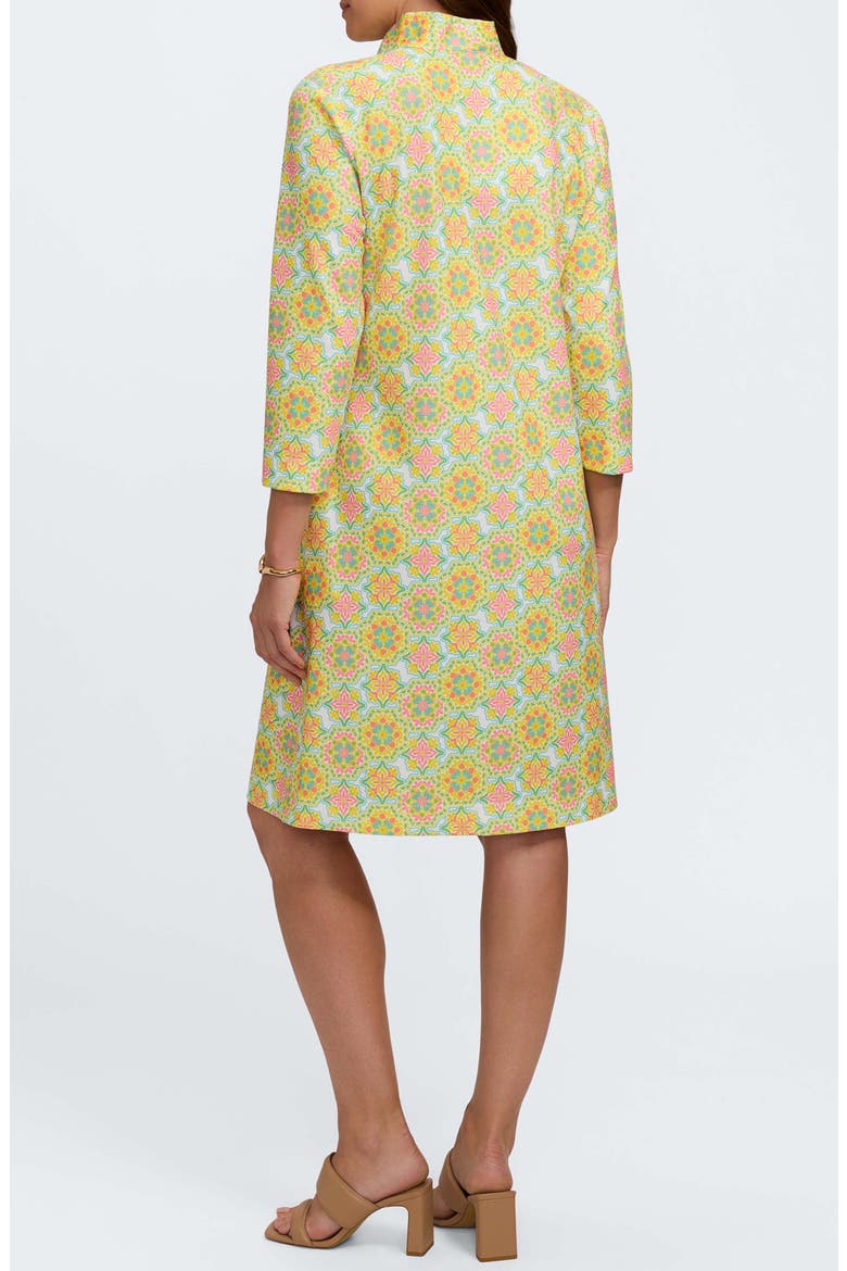 Tammy Tile Print Collared Dress, Alternate, color, YELLOW MULTI