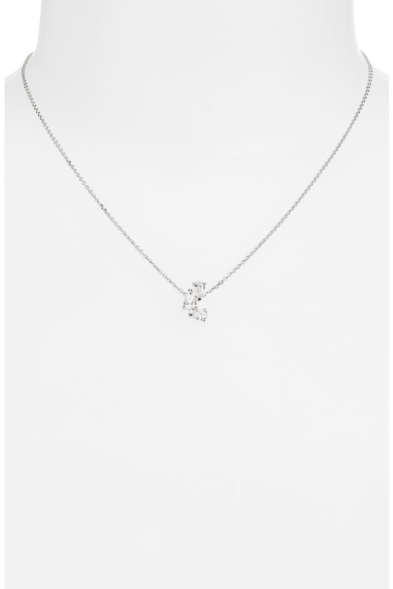 Serti sur Vide Diamond Pendant Necklace, Alternate, color, WHITE GOLD