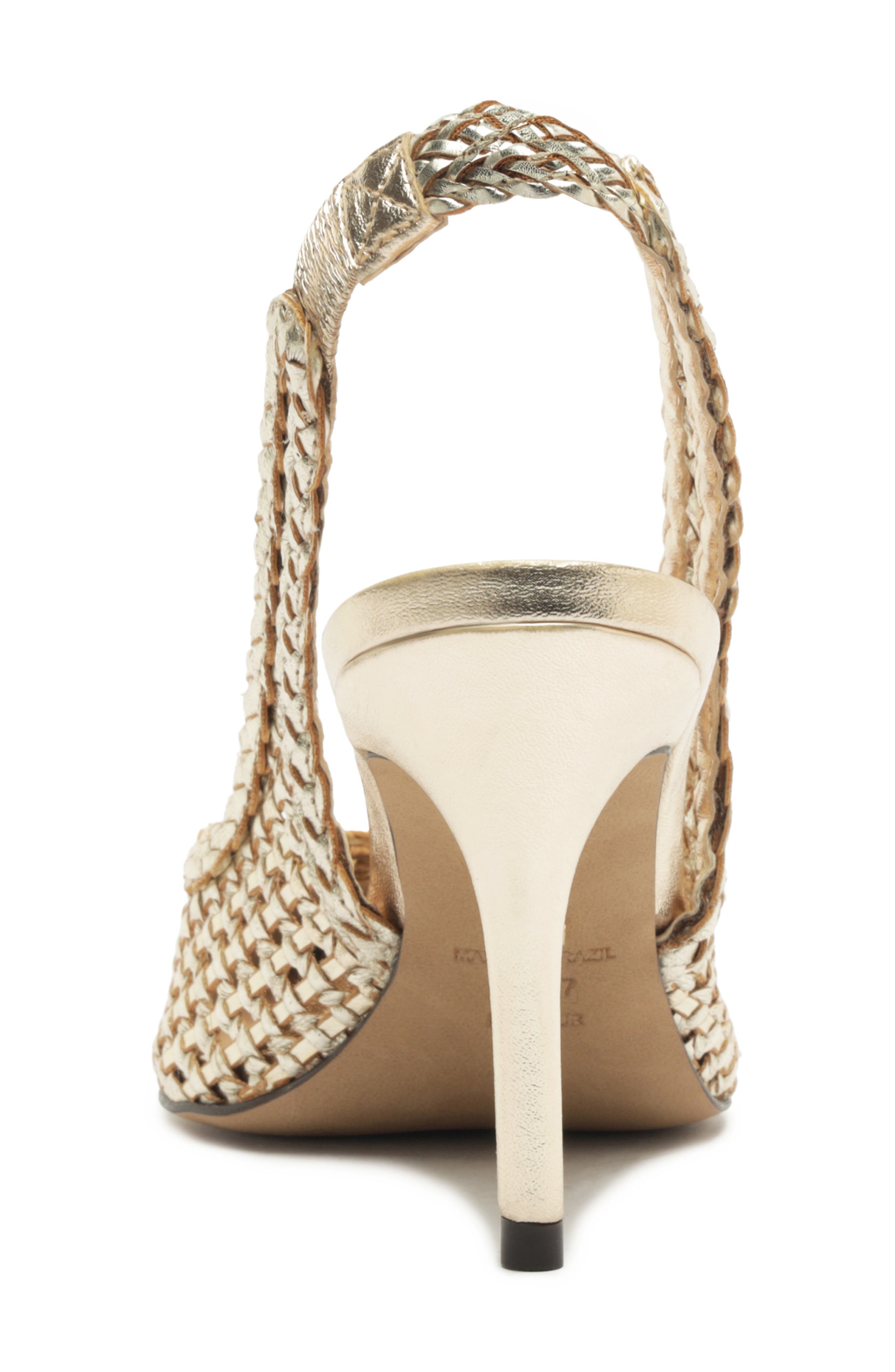 Arezzo Eva Slingback Stiletto Pump, Alternate, color, Platino