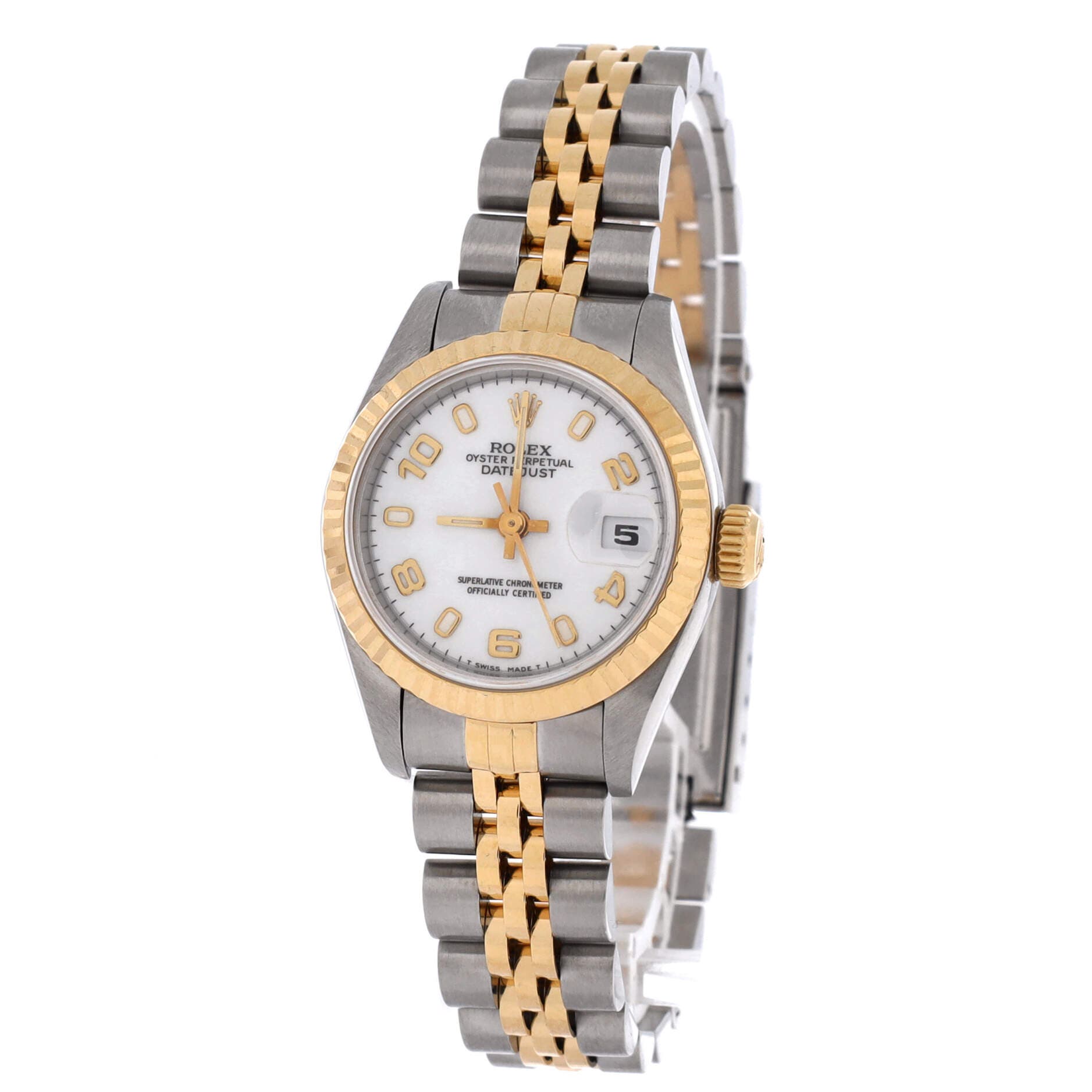Oyster Perpetual Datejust Automatic Watch Stainless Steel and Yellow Gold 26, Alternate, color, Metallic Silver