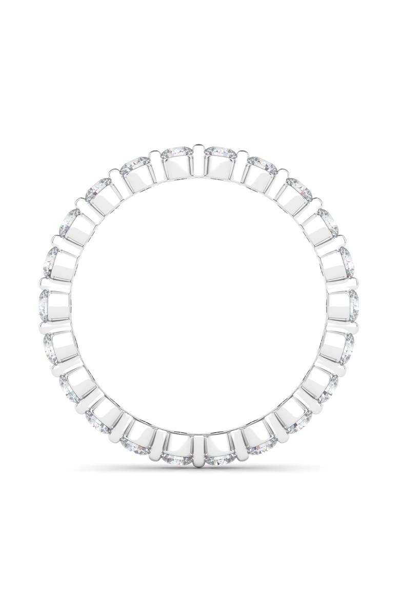 HauteCarat Lab Grown Diamond Single Prong Eternity Band Ring, Alternate, color, White Gold
