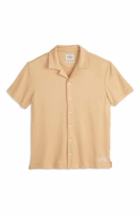 Scotch & Soda Popcorn Jersey Short Sleeve Button-Up Camp Shirt