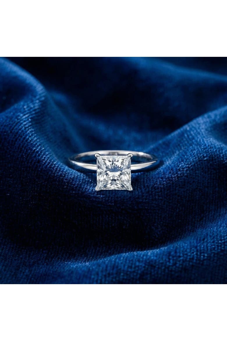 Certified 5Ct Princess Cut Diamond 14k Gold Engagement Ring Lab Grown, Alternate, color, 14k White Gold