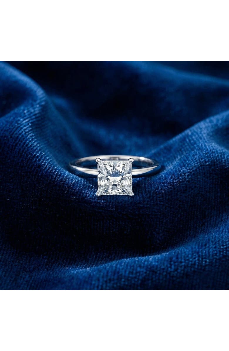 Bliss Diamond Certified 5Ct Princess Cut Diamond 14k Gold Engagement Ring Lab Grown, Alternate, color, 14K White Gold