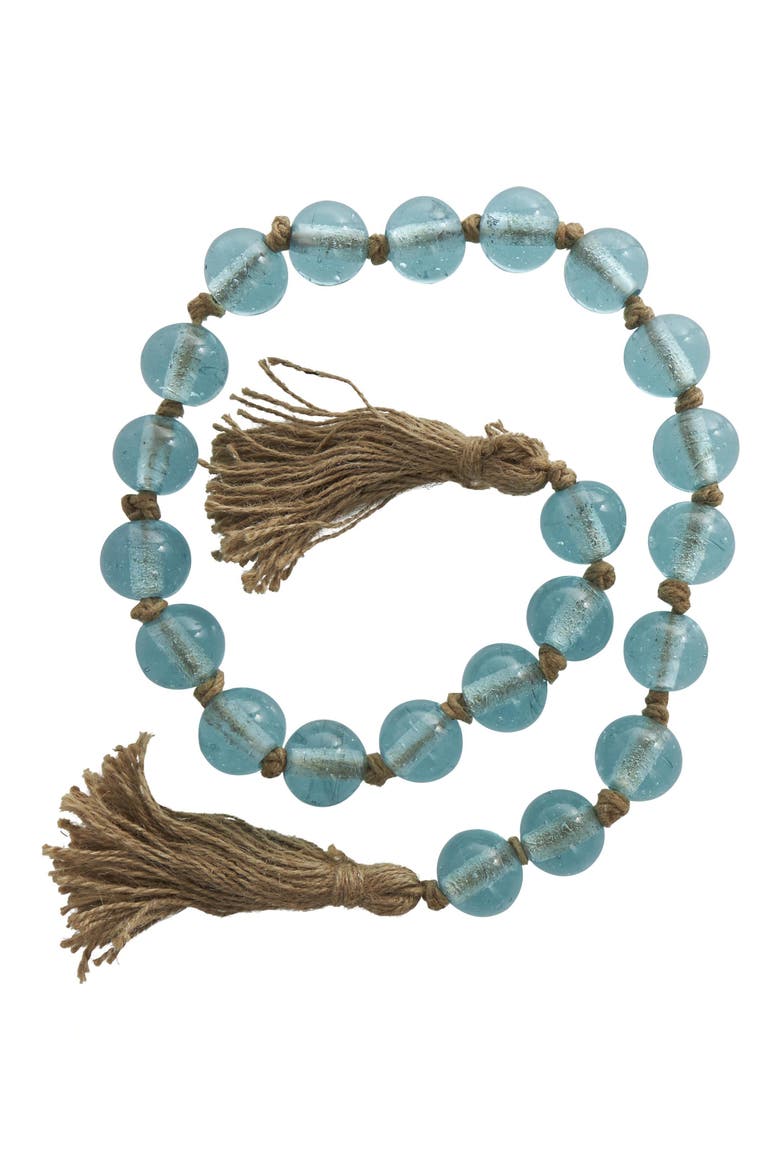 Bohemian Glass Beaded Tassel Garland, Main, color, LIGHT BLUE