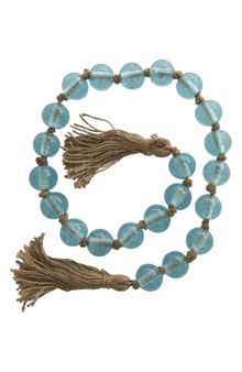 WILLOW ROW Bohemian Glass Beaded Tassel Garland