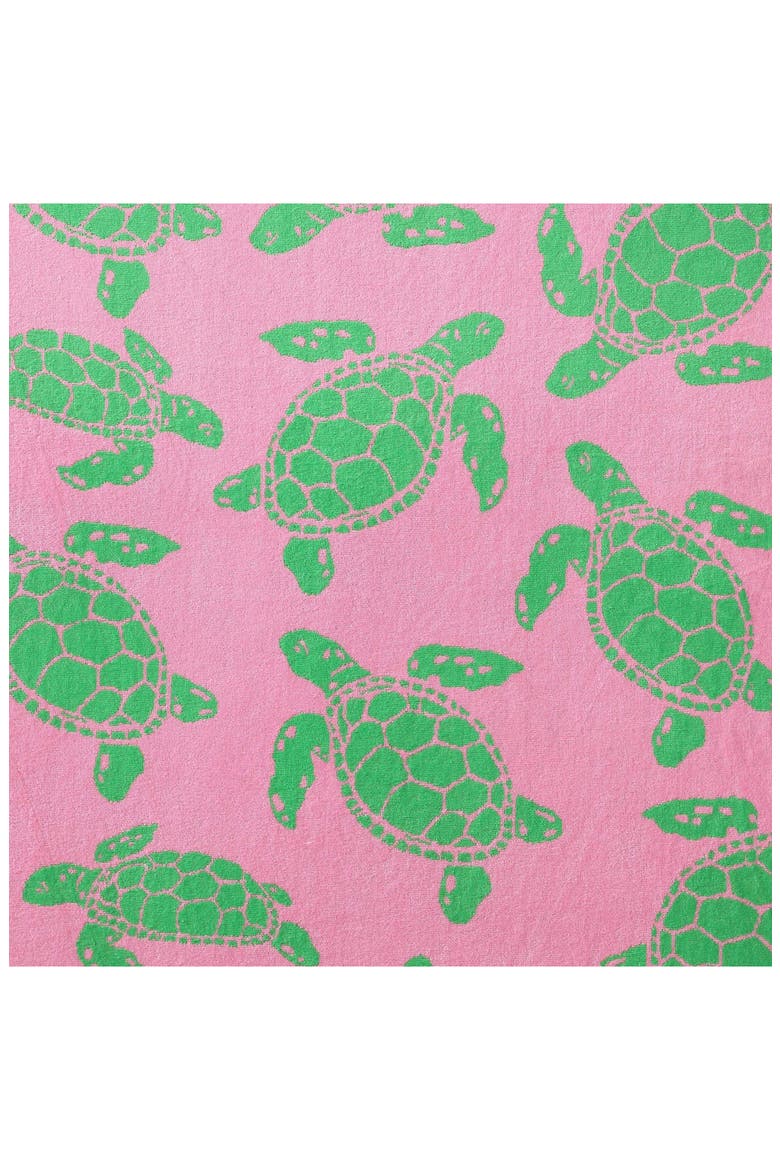 Turtle Cotton Beach Towel, Alternate, color, LIGHT / MEDIUM PINK