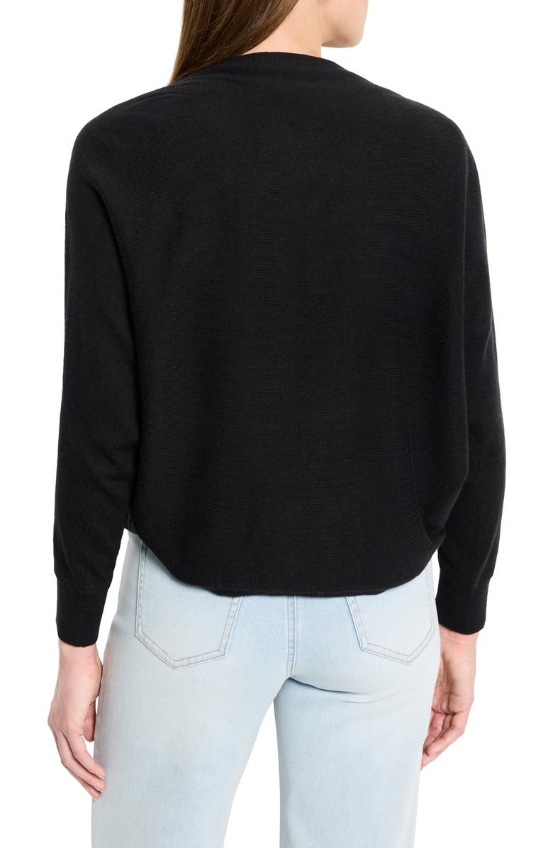 NIC+ZOE Cotton Blend Shrug Cardigan, Alternate, color, Black Onyx