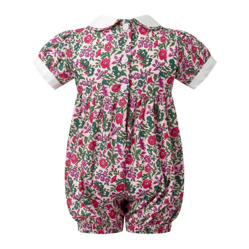 Rachel Riley Floral Button-front Babysuit In Multi