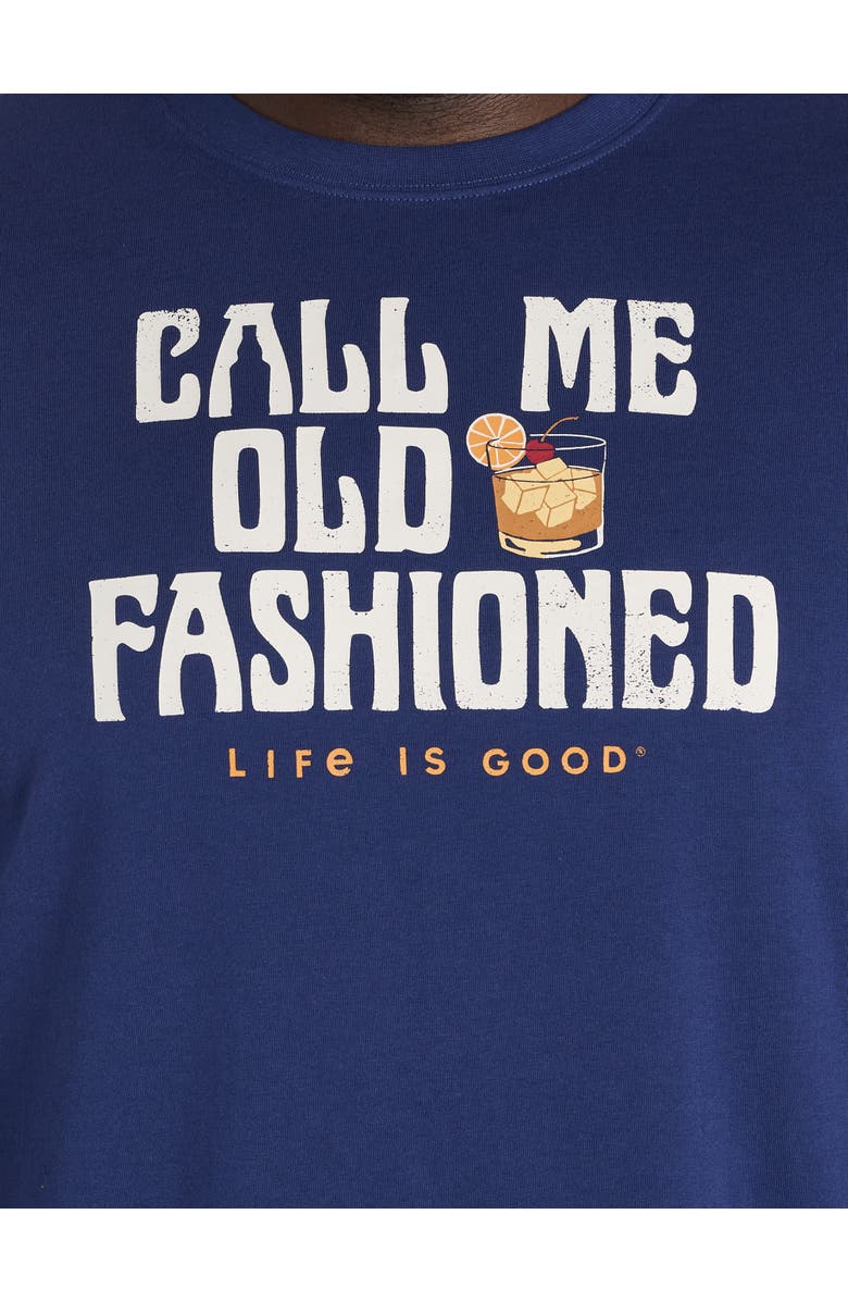 LIFE IS GOOD Big & Tall Old Fashioned Graphic Tee, Alternate, color, Navy