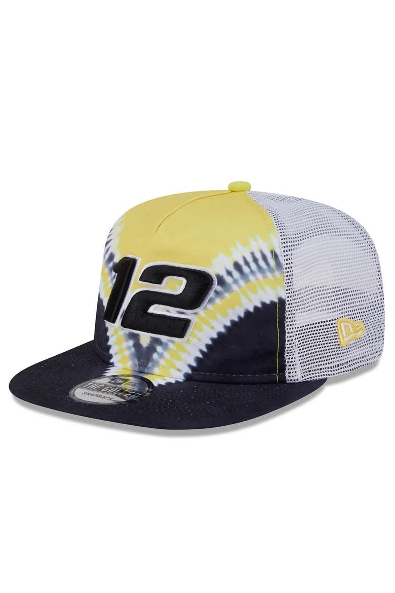 Men's New Era Black Ryan Blaney  Golfer Tie-Dye Snapback Hat, Main, color, Black