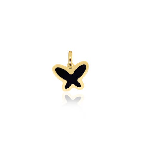 Onyx Butterfly Charm