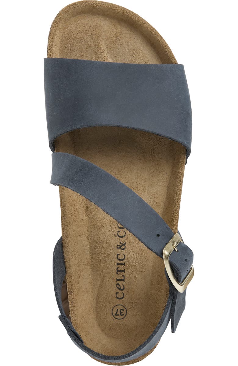 Celtic & Co. Aysmetric Strap Sandal, Alternate, color, Navy