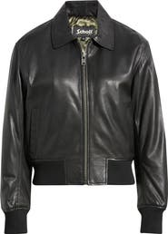 Schott NYC Leather Bomber Jacket