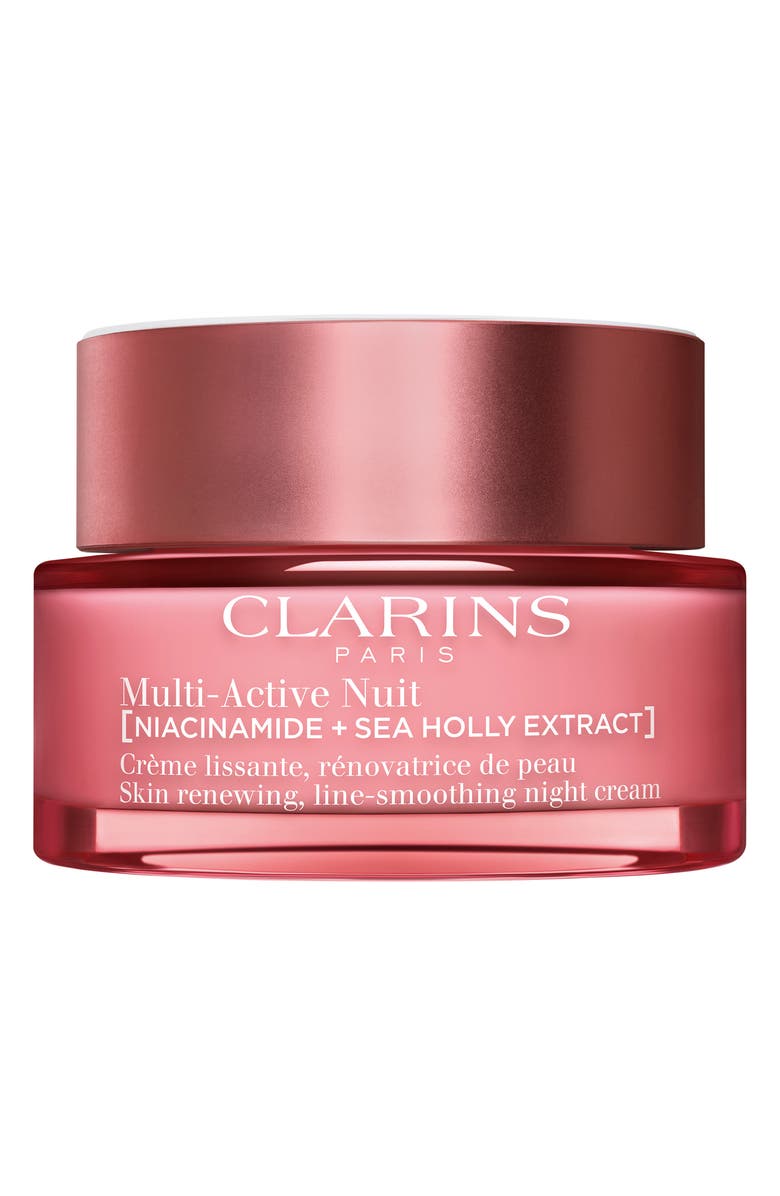 Clarins Multi-Active Night Moisturizer for Lines, Pores, Glow with Niacinamide, Main, color,