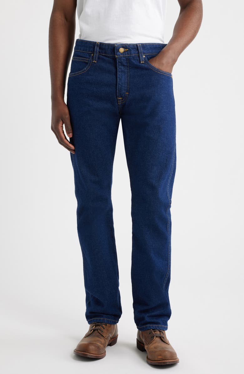 Tecovas Slim Straight Heritage Denim Jeans, Main, color, Dark Blue