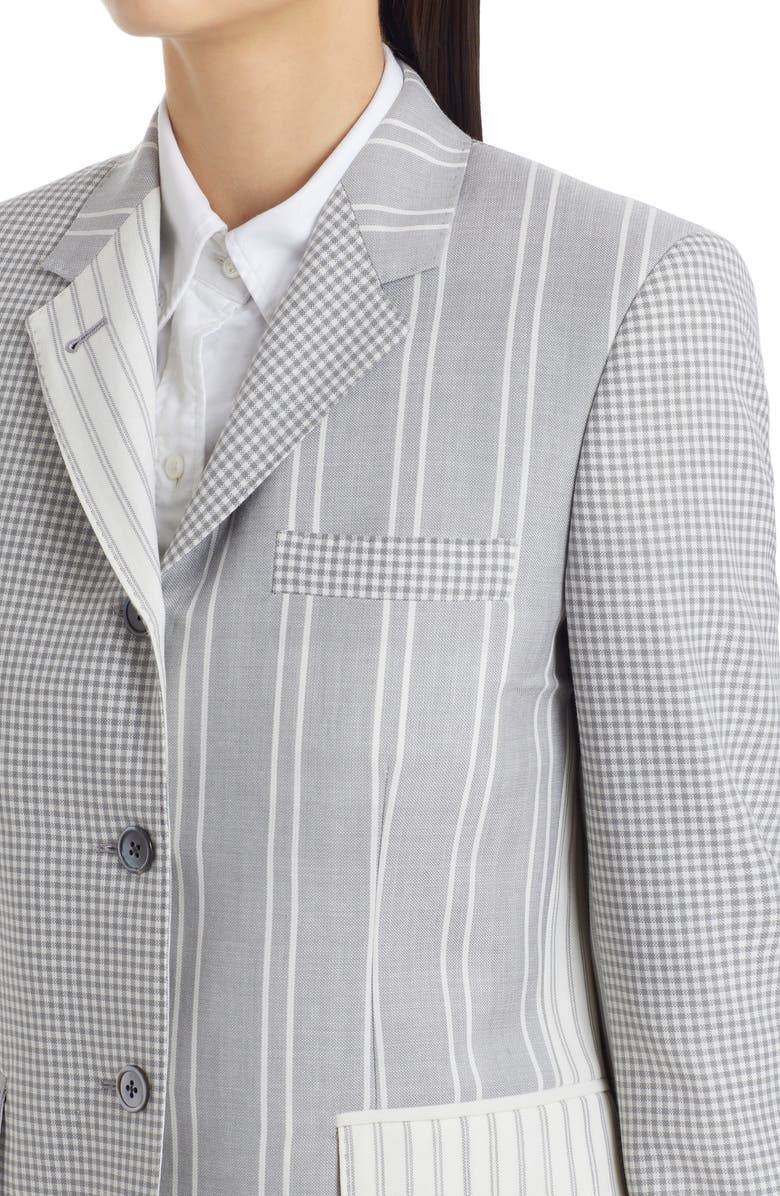 Thom Browne Mixed Print Wool Hopsack Classic Blazer, Alternate, color, 