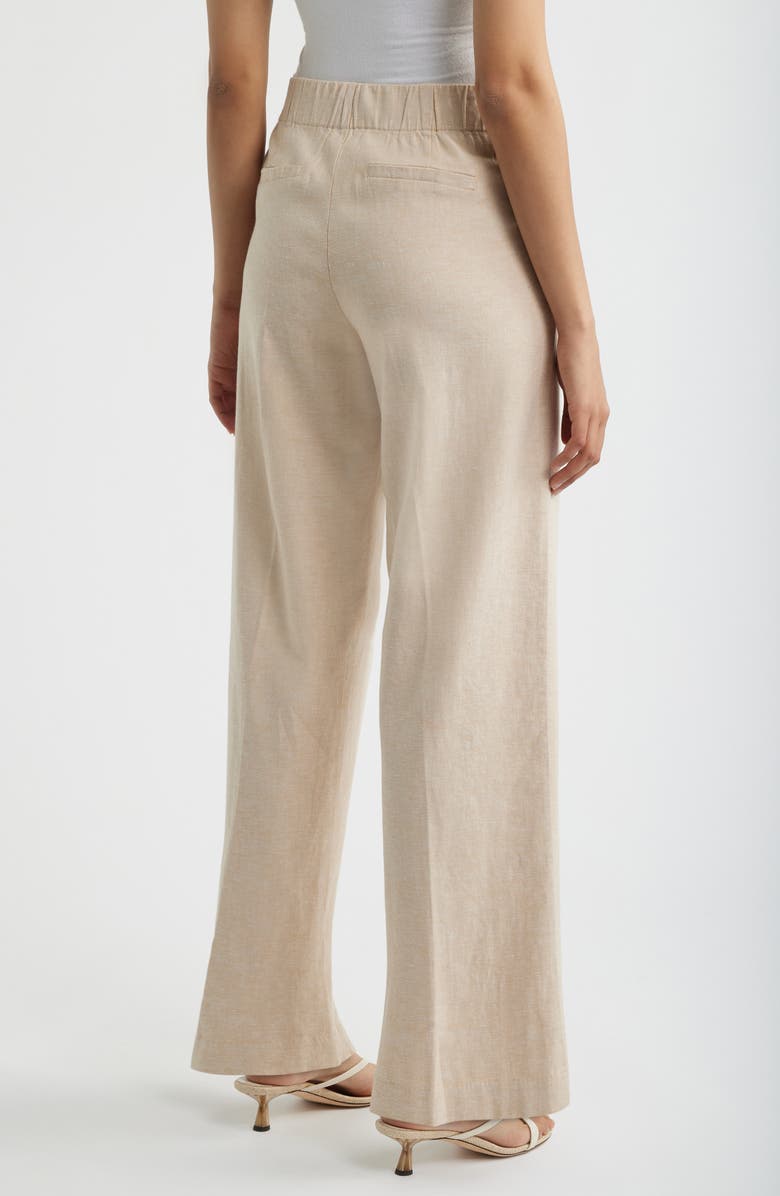 NIC+ZOE Lenox Linen Blend Wide Leg Pants, Alternate, color, Neutral Mix