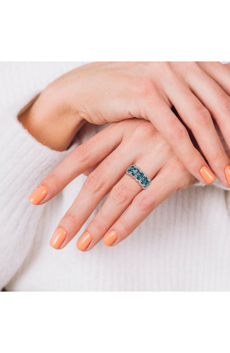 Julianna B. Gemstones Oval Semi-Eternity Ring, Alternate, color, London Blue Topaz