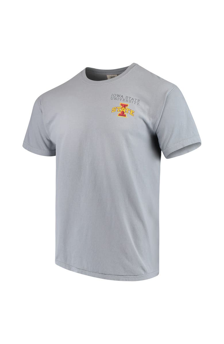 IMAGE ONE Men's Gray Iowa State Cyclones Team Comfort Colors Campus Scenery T-Shirt, Alternate, color, 