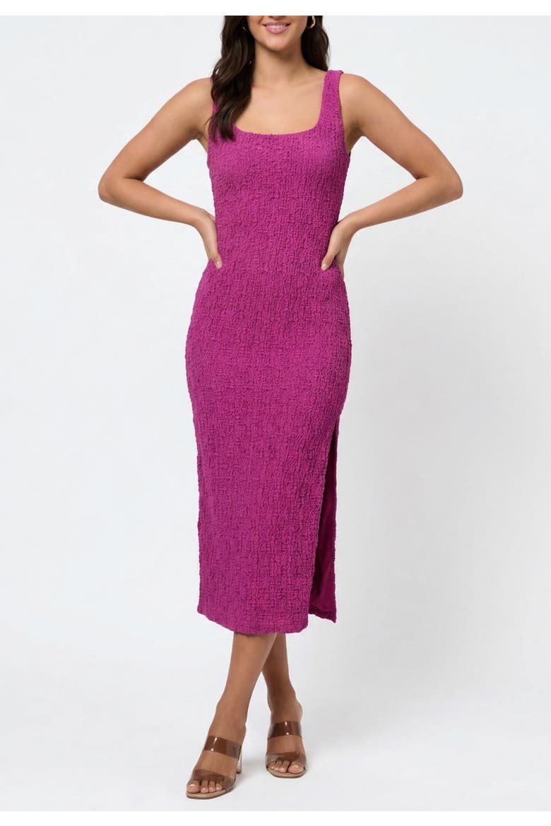 Emi Sleeveless Pucker Knit Midi Dress, Main, color, Orchid
